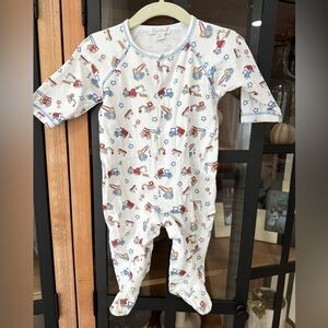 Kissy Kissy pima footies baby boy construction vehicles print sleeper onesie